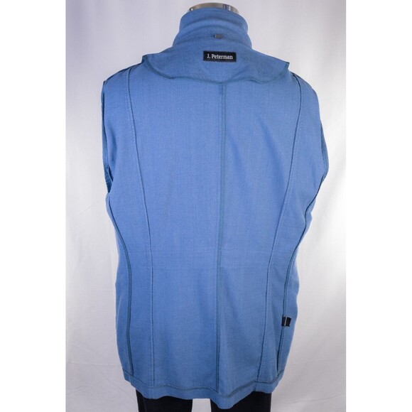 J. Peterman Men’s 3-Button Sport Coat Blazer Jacket Sz 42 Linen Blend Solid Blue - Picture 12 of 14